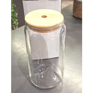 كاسة زجاج غطاء ومصاصة 25/25 مرتبان اسطواني شفاف الحجم الكبير