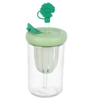  كاسة زجاج ديتوكس 8/152 خلاط وسدادة