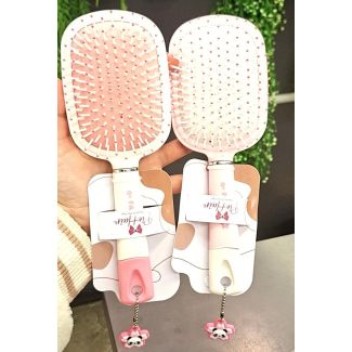 فرشاة شعر بيو هير مع ميدالية وردة ومراية من الخلف 73/9 PIO HAIR