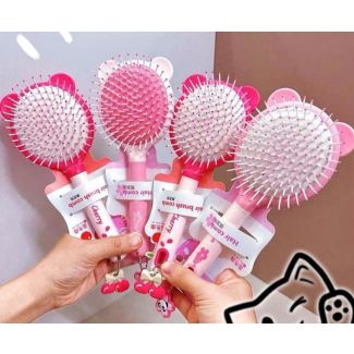 فرشاة شعر بيو هير شكل راس قطة وميدالية 73/1 PIO HAIR