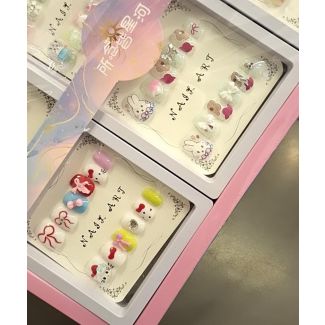 اظافر اطفال ملونة رسومات اطفال كيوت(ارنوب/فيونكة) 69/14