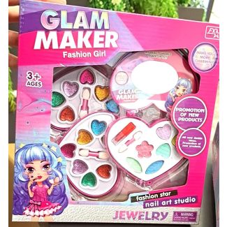 ميك اب اطفال 33/8 علبة شكل قلب 