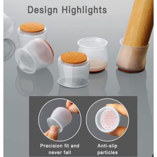 قواعد ارجل الكراسي سيليكون 4 قطع 4/27