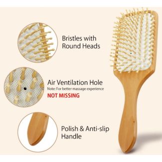 فرشاة شعر خشب مستطيلة 23/3 HAIR BRUSH NATURAL 