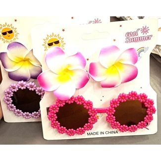 نظارة اطفال مع بكل 85/1  شكل وردة  