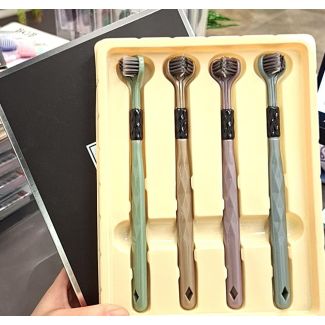 طقم فراشي اسنان 4 قطع 78/6/الاسود SUASTVR