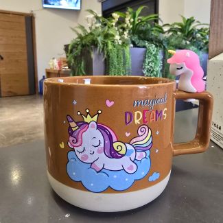  مج كبير بني يونيكورن 68/105- يد يونيكورن