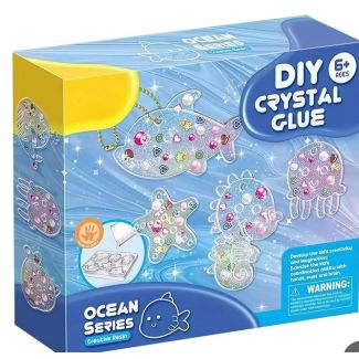 لعبة تصميم الميداليات ثيم حيوانات مائية 8/232 CRYSTAL GLUE