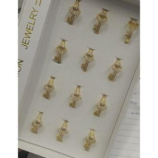 خواتم ذهبية بتصميم مفتاح 30/18