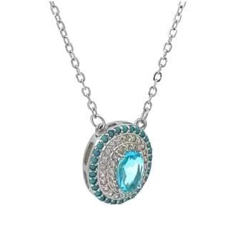 سنسال ستانليس ستيل 3/10- خرزة ازرق