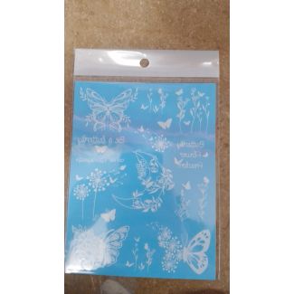 تاتو جلو  glow tatto 3/230 ( هلال وفراشات ) - 16