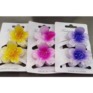 ملقط شعر ثنائي صغير وردة ملون 139/3   