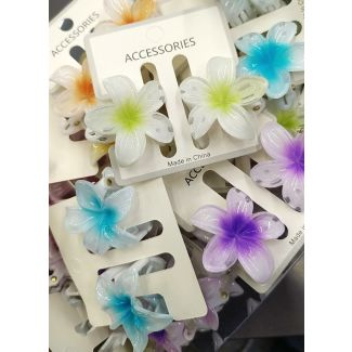 ملقط شعر ثنائي وردة  3/1