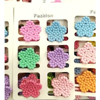 ملقط شعر 6 ملاقط صغيرة وردة 3/2