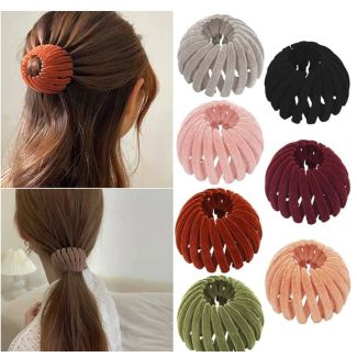 مشبك شعر مخملي شكل عش الطائر 25/1 