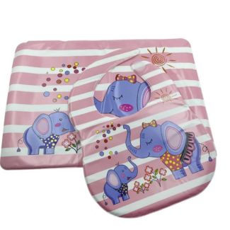 طقم مريلة للاطفال 22/17 (فيل- زهري)