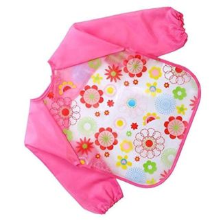 مريول اطفال مع كمام  (زهري - وردات) 22/1 +22/2