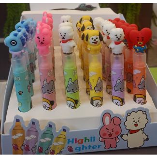 قلم هايلايتر 3 الوان 13/6 (بي تي اس)