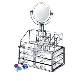 منظم مكياج مع مراة وجوارير 10/58