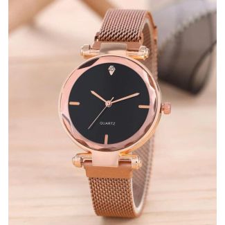 ساعة ستاتي 120/5 - دهبي مدور