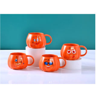 مج كبير برتقالي - وجوه تعبيرية سمايل 68/114