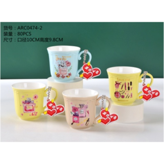 مج كبير عطور وميك اب  68/24 - ملون - مدالية قلب