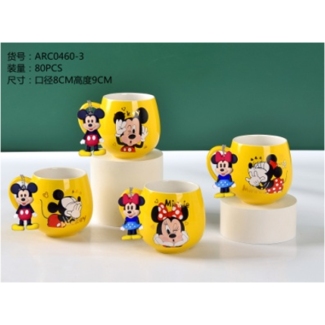 مج كبير ميكي ماوس مع مدالية 68/54- اصفر 