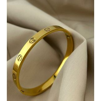 اسوارة كارتير لوف لون ذهبي بدون خرز 30/4 