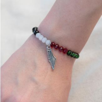 اسوارة فلسطين خرز مع علم فلسطين 7/1