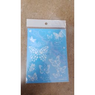 تاتو جلو  glow tatto 3/230 ( قلوب فراشات) - 25