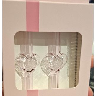 مصاصات زجاج قلب ثنائي  25/6