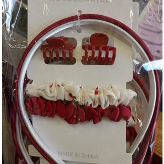 طوق شعر مع بكل وربطات شعر 20/10