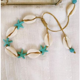 خلخال صدفات و نجوم ازرق 4/2 (SET - 02)