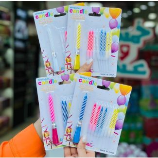 شمع عيد ميلاد  مع شمع موسيقى