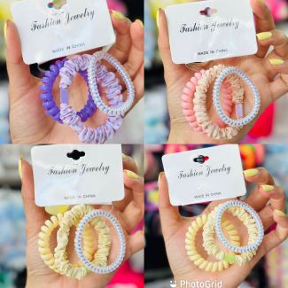  ربطة (12)بكل ربطات شعر مجدل 3 قطع