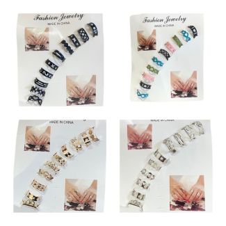 طقم خواتم 10 قطع/ بالكرررت