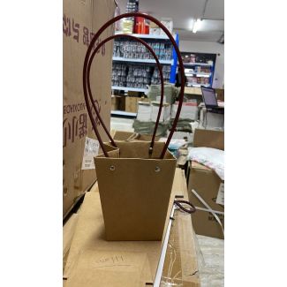 اكياس هدايا شكل سلة مربعة - لون بني