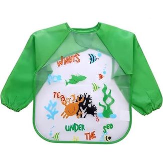 مريول اطفال مع كمام  22/1 +22/2 (سمكات- اخضر)