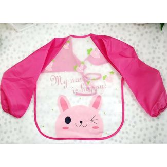 مريول اطفال مع كمام  22/1 +22/2 (ارنب وجزر - زهري)