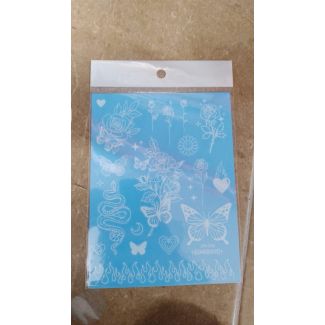 تاتو جلو  glow tatto 3/230 ( فراشات و حية ) - 15