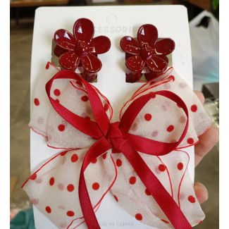 بكلة شعر فيونكة وملقطين ورد  20/3