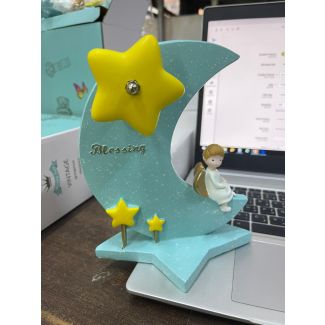 تحفة ملاك موسيقى شكل هلال لون ازرق