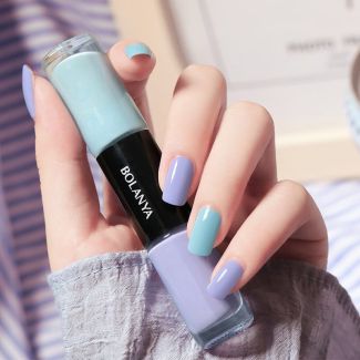  C106  مناكير زوجي بنفسجي فاتح وأخضر