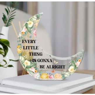 هلال اكريلك تحفة  266/3 - ورد اخضر 