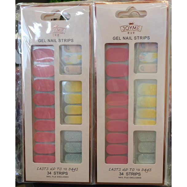 شرائح اظافر جل 10/80 (زهري و اصفر)