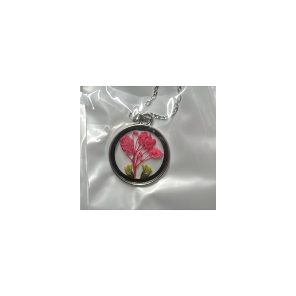 قلادة مستديرة زهرة زهري مجفف   (39/24) 