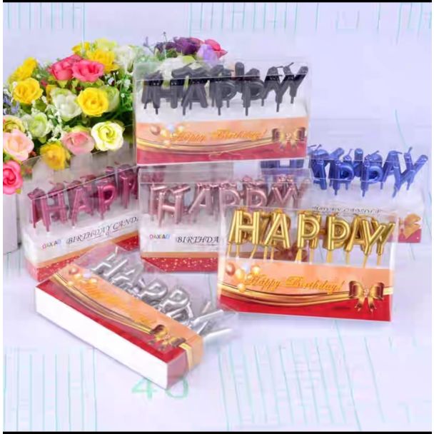 شمع احرف HAPPY BIRTHDAY