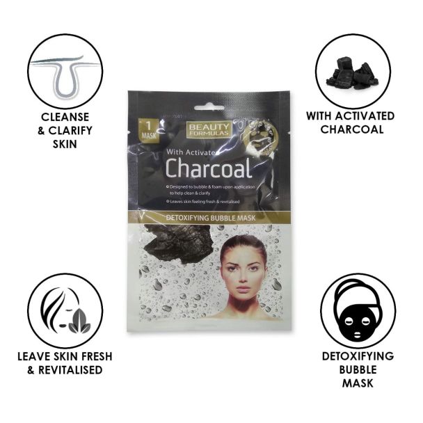 قناع الفقاعات مزيل السموم بالفحم النباتي