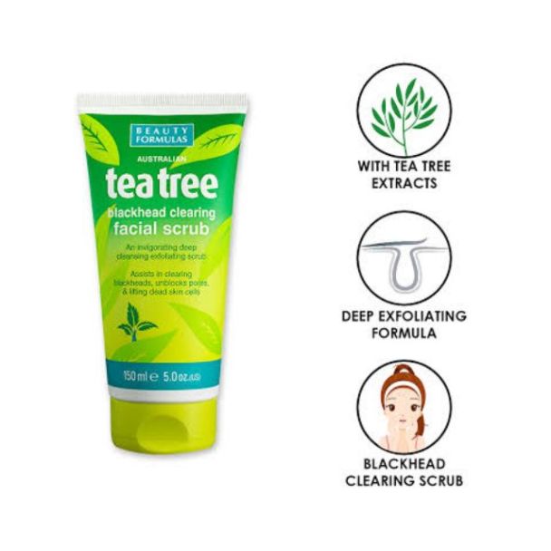 مقشر لازالة الرؤوس السوداء بخلاصة شجرة الشاي