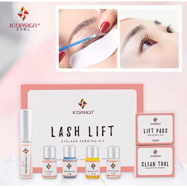 طقم رفع و قلب وتغذية الرموش  iconsign lash lift 2/1